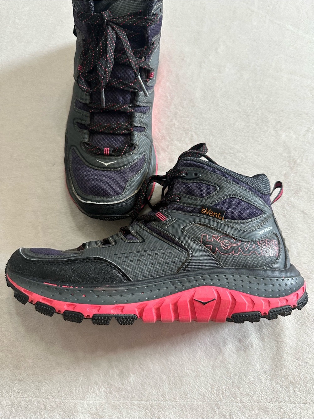 Women's Hoka One One Black Hiking Trail Running Shoes/Boots Size 7 - Picture 3 of 14